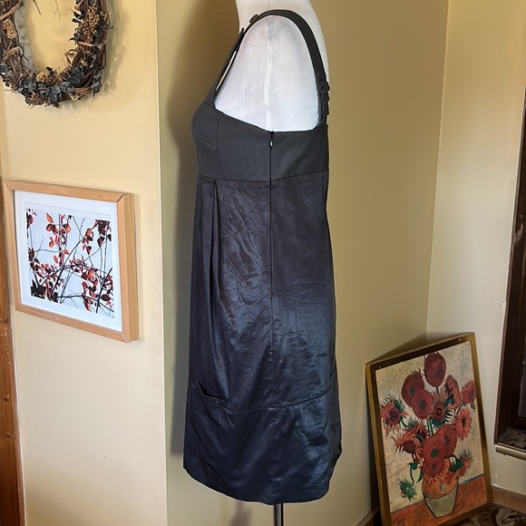 SEE by CHLOE Size 6 TankDress Empire Waist Logo-Button "overall" Straps Overalls - Picture 8 of 17